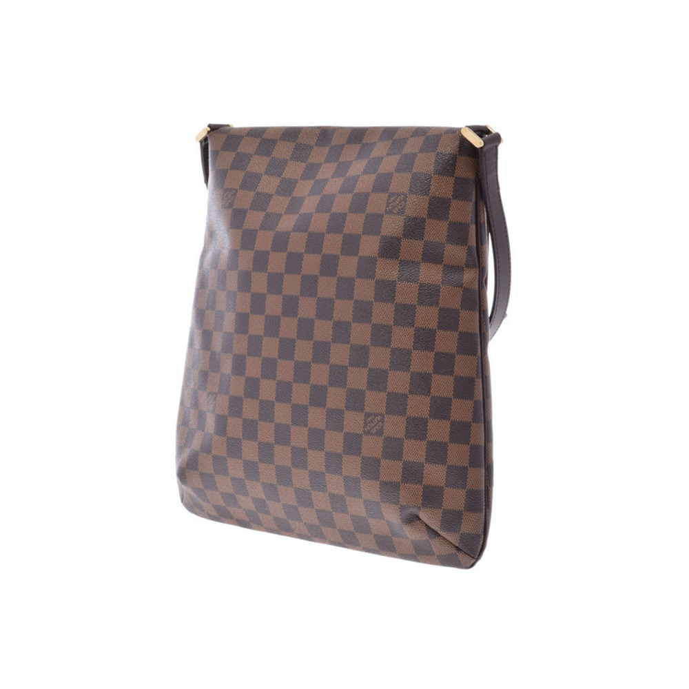 Louis Vuitton Ebene Damier Leather Musette Bag Shoulder Brown